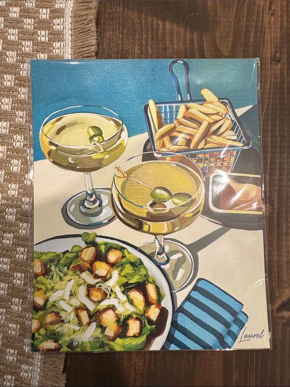 Dirty Martini and caesar salad  painting/print